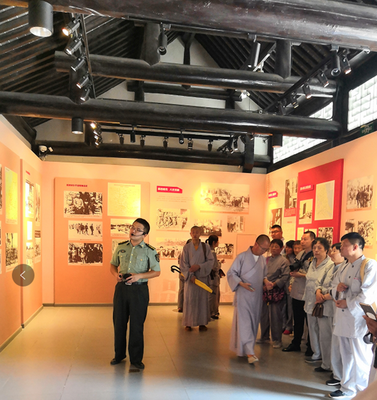 射陽縣民宗局開展佛教界愛國主義主題教育展覽，慶祝新中國成立70周年